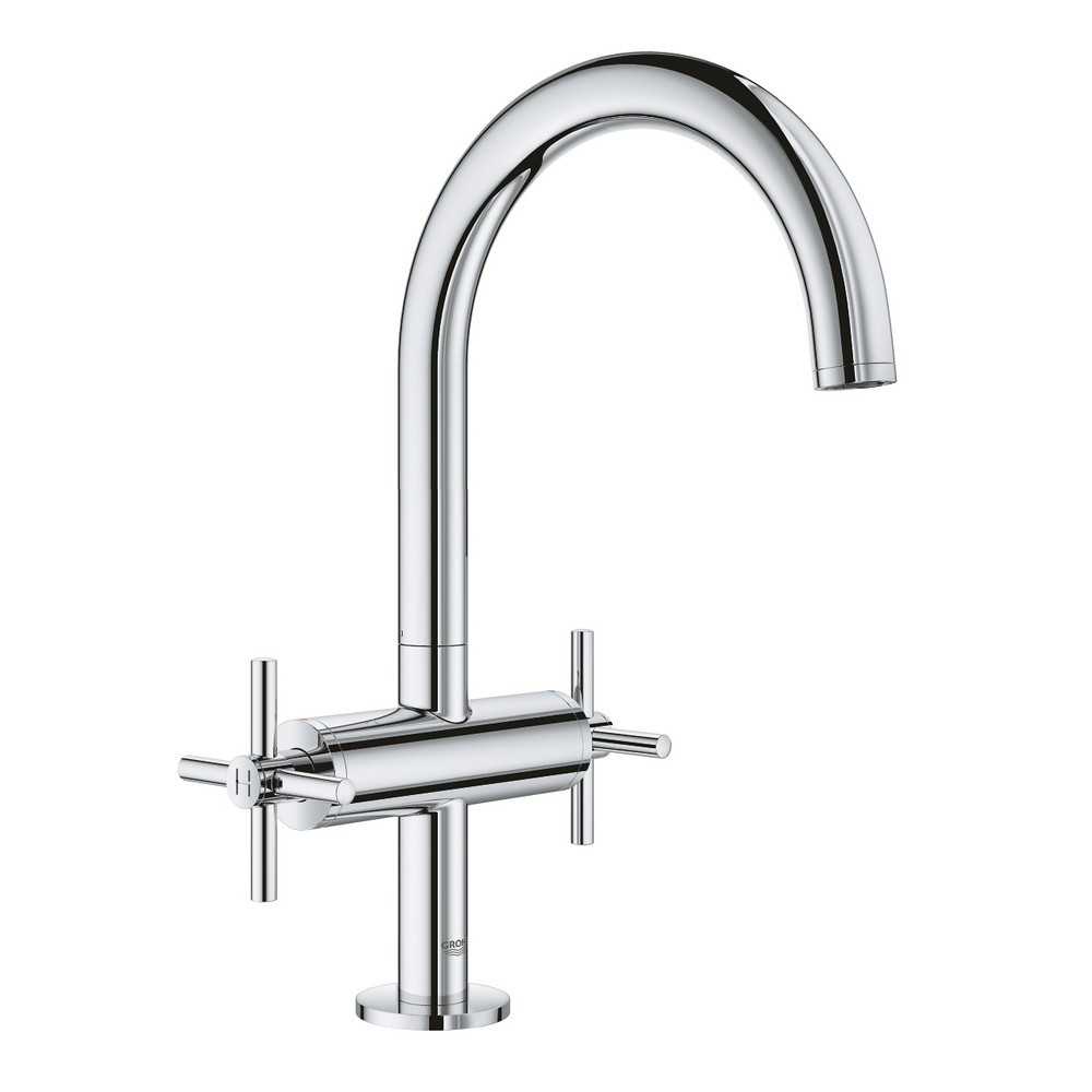 Grohe Atrio L-Size Chrome Basin Mixer With Cross Handles