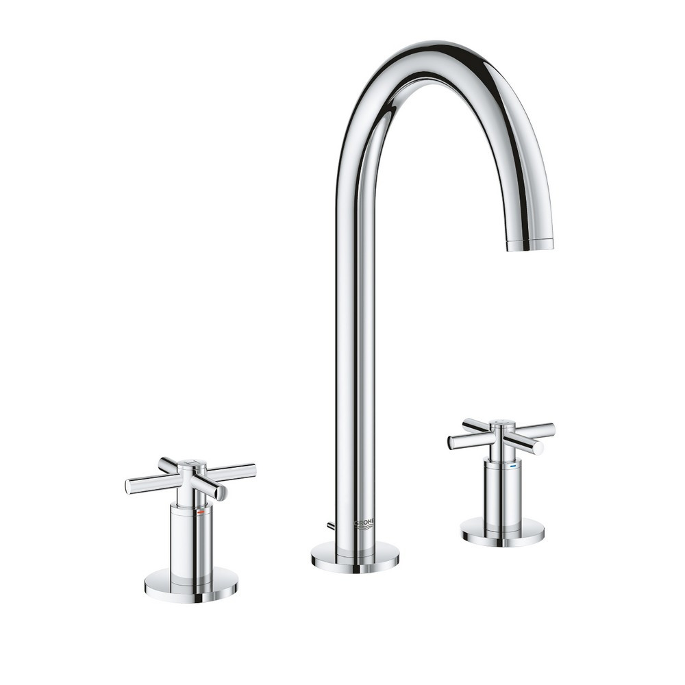 Grohe Atrio M-Size Chrome 3 Tap Hole Basin Mixer With Cross Handles