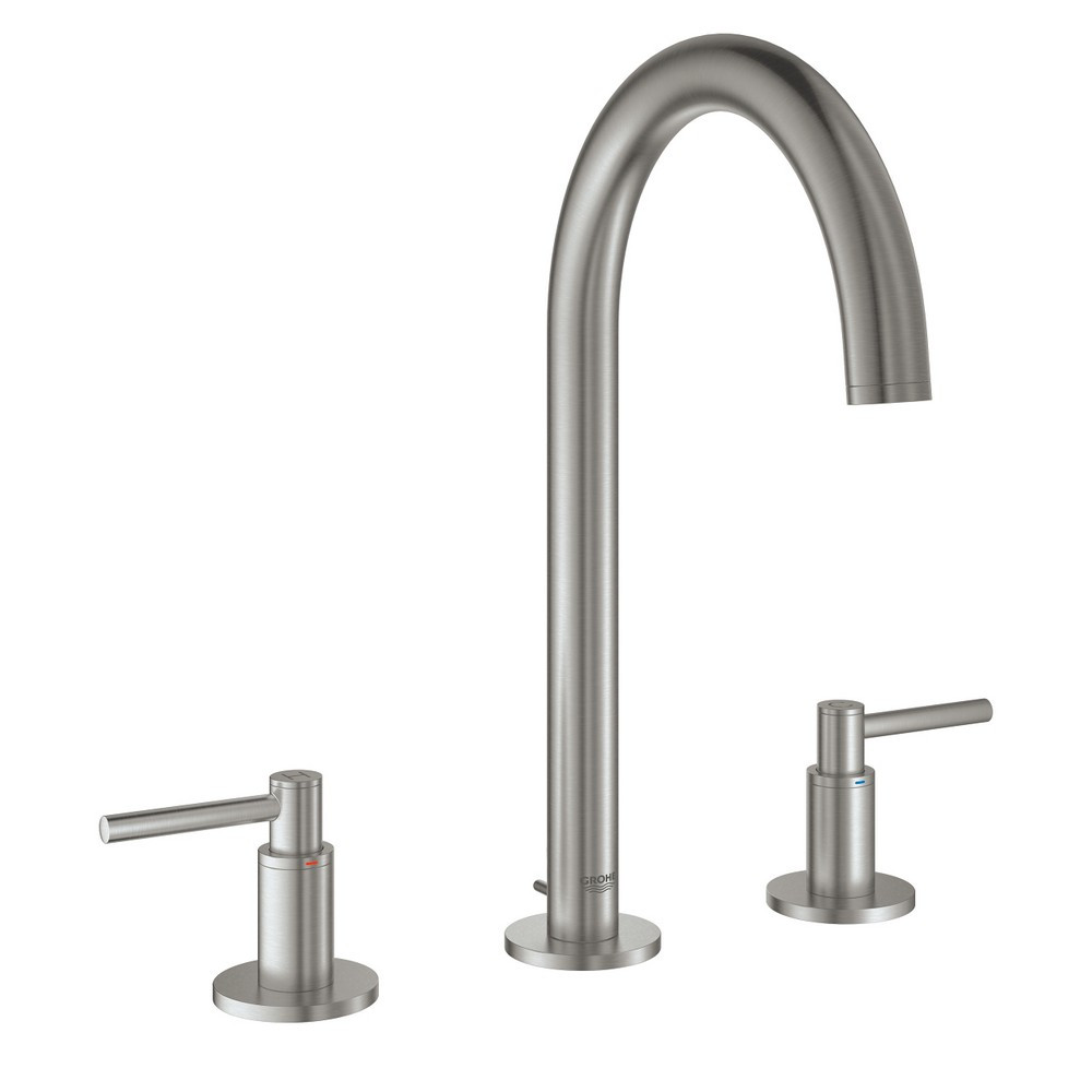 Grohe Atrio M-Size Supersteel 3 Tap Hole Basin Mixer
