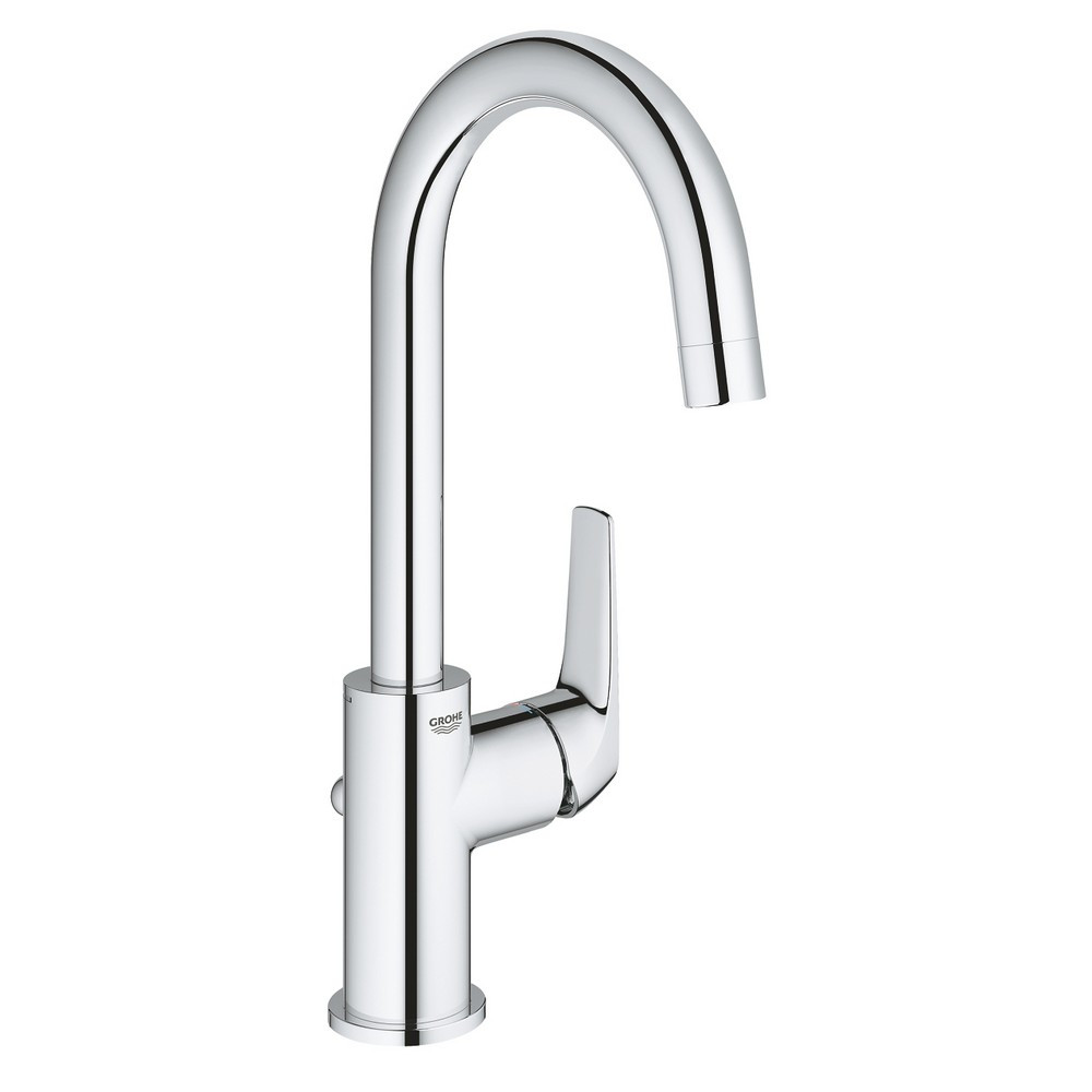 Grohe BauFlow L-Size Chrome Single Lever Basin Mixer With Pop Up Waste