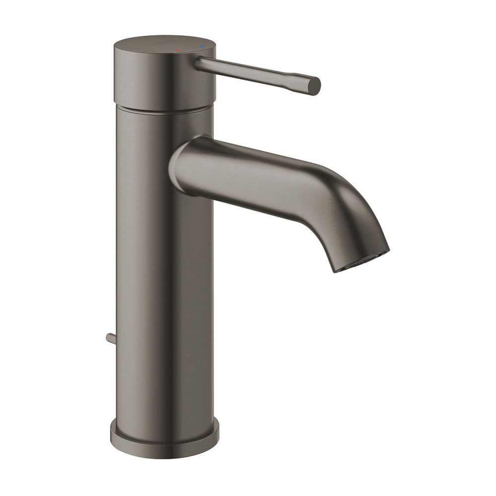 Grohe Essence Basin Mixer S Size Brushed Hard Graphite Finish with Pop Up Waste