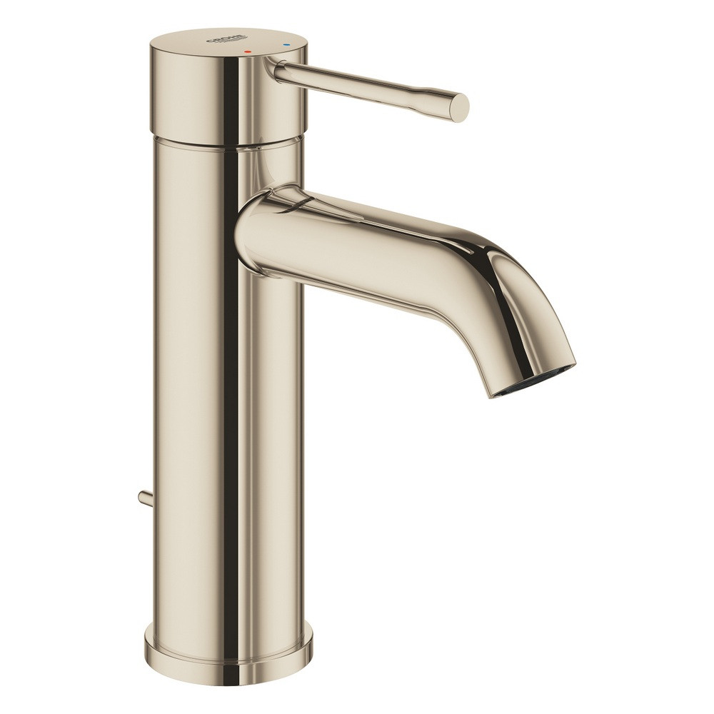 Grohe Essence Basin Mixer S Size in Polished Nickel with Pop Up Waste