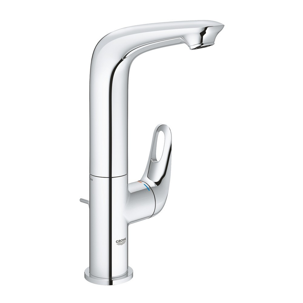 Grohe Eurostyle 2015 L-Size Chrome Single Lever Basin Mixer With Pop-Up Waste