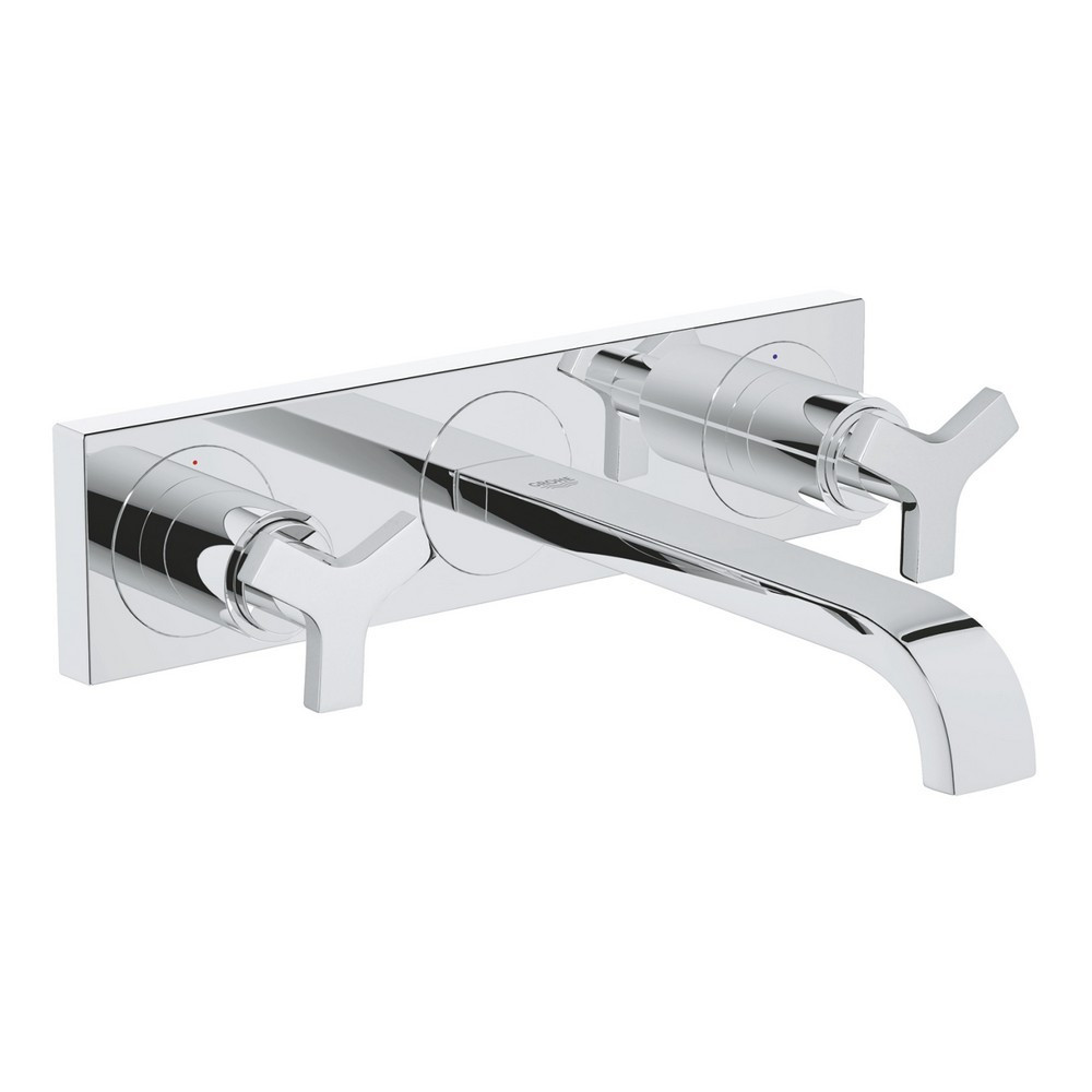 Grohe Spa Allure Wall Mounted Basin Mixer with 220mm Spout and Cross Handle Taps (1)