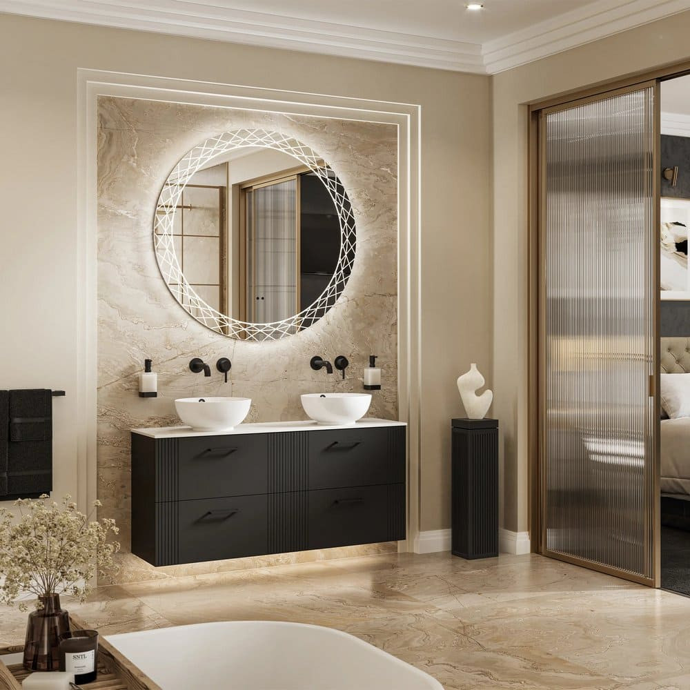 HIB Bellus Round 100 Illuminated Bathroom Mirror