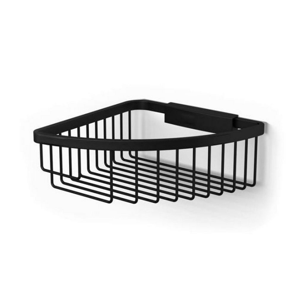 HIB Black Corner Shower Basket (1)