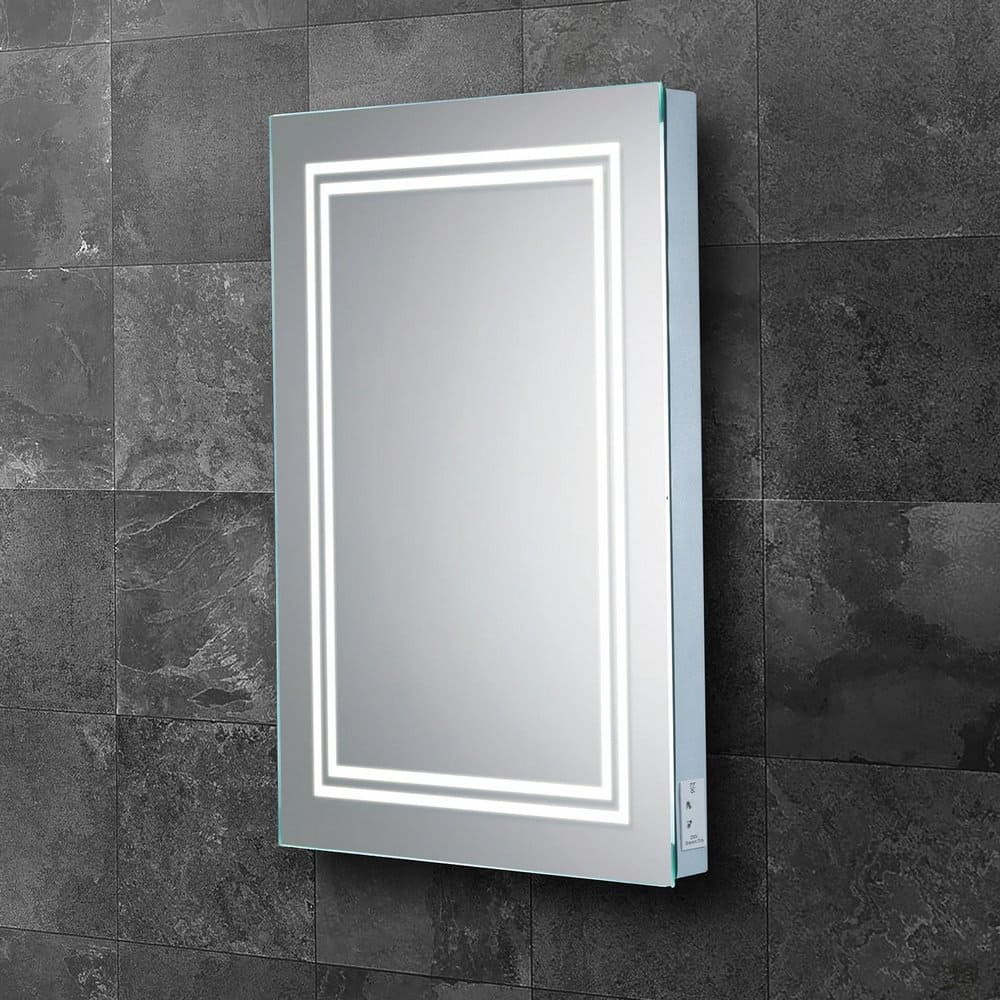 HIB Boundary 50 LED Illuminated Bathroom Mirror with Shaver Socket