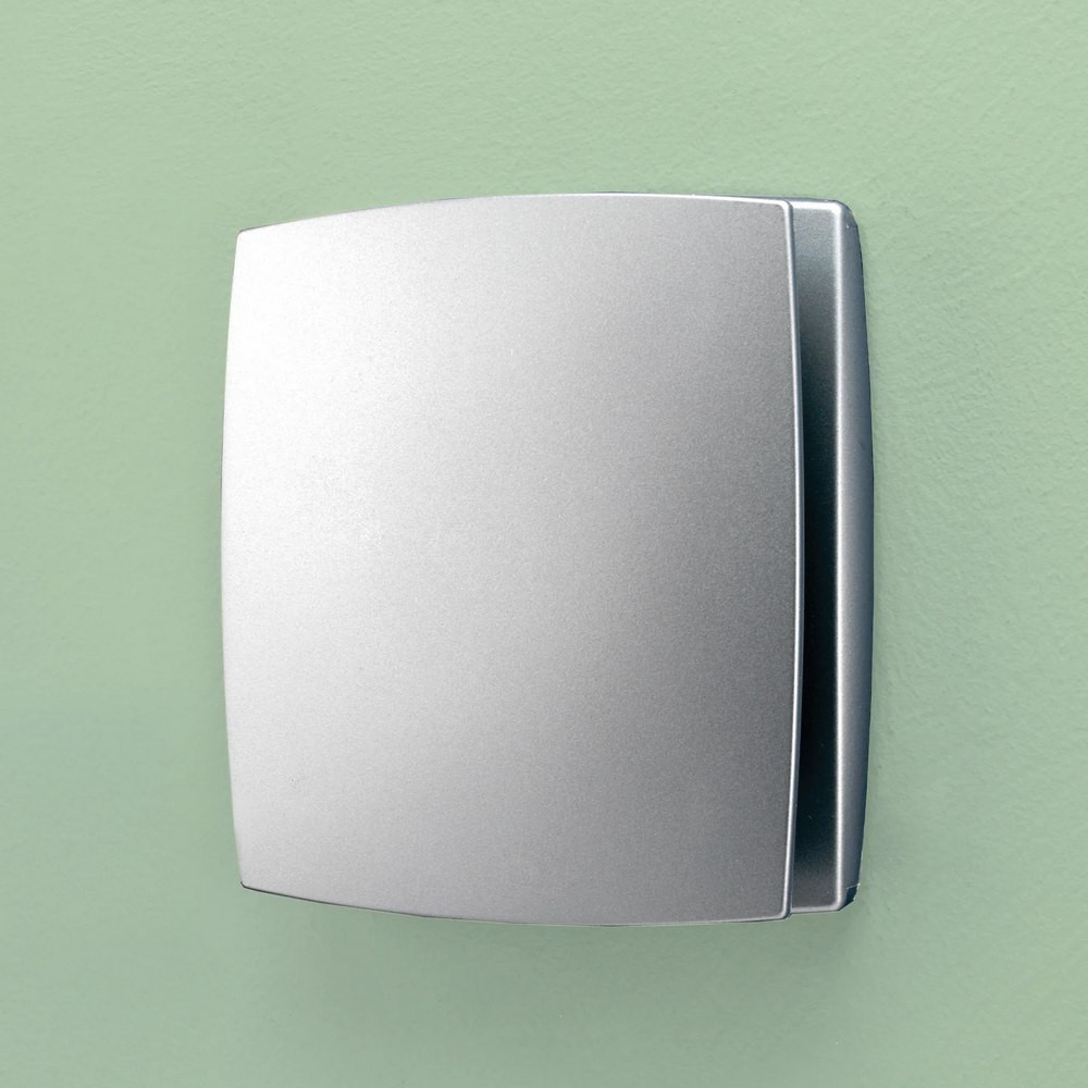HIB Breeze Wall Mounted Silver Extractor Fan with Timer & Humidity Sensor