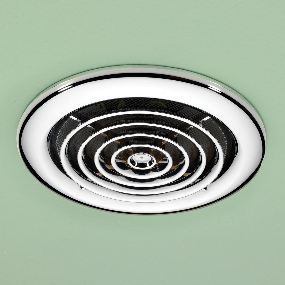 HIB Cyclone Inline Chrome Ceiling Fan with Kit