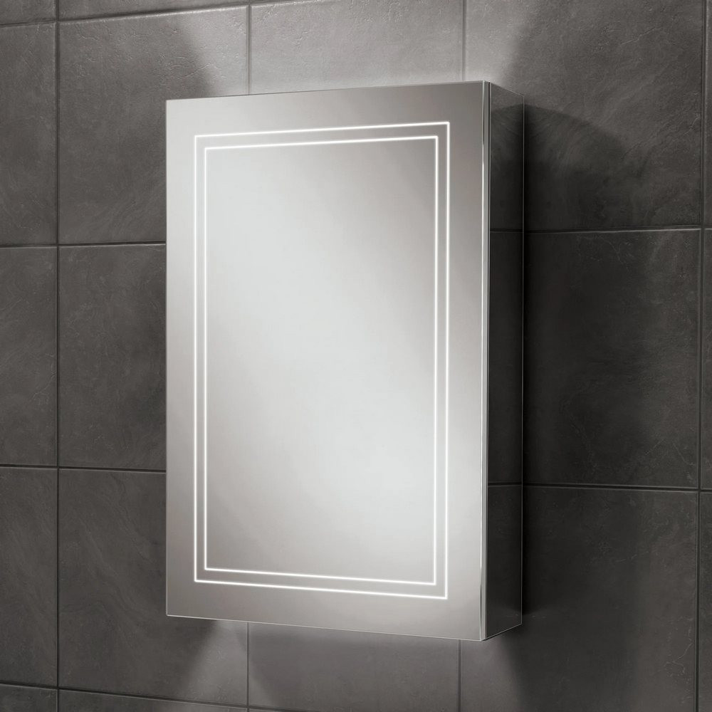 HIB Edge 50 Single Door Steam Free LED Illuminated Cabinet