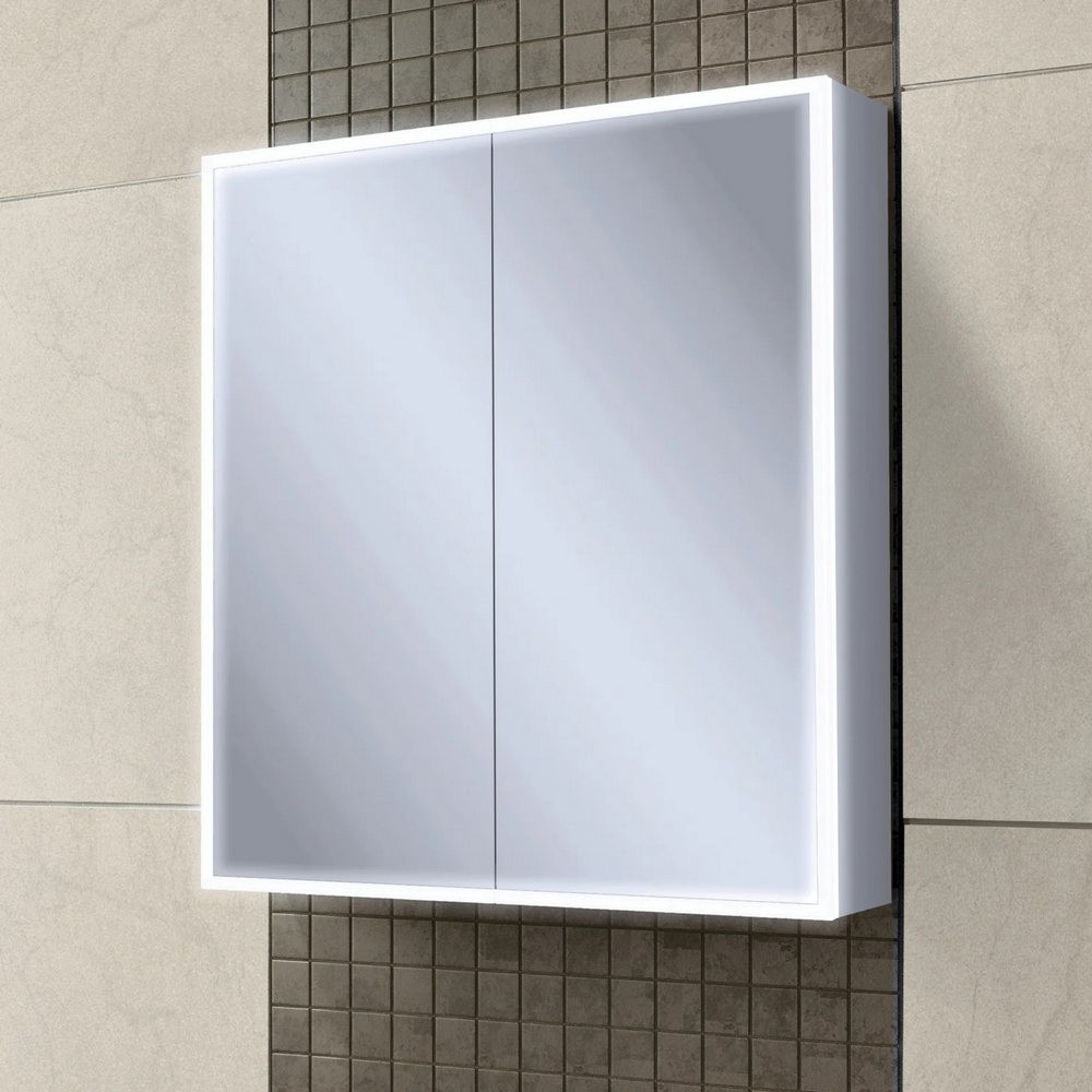 HIB Qubic 60 LED Aluminium Double Door Cabinet