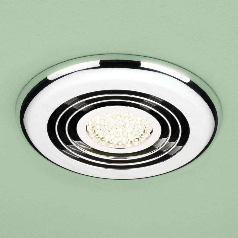 HIB Turbo Chrome Inline Fan with Warm White LED