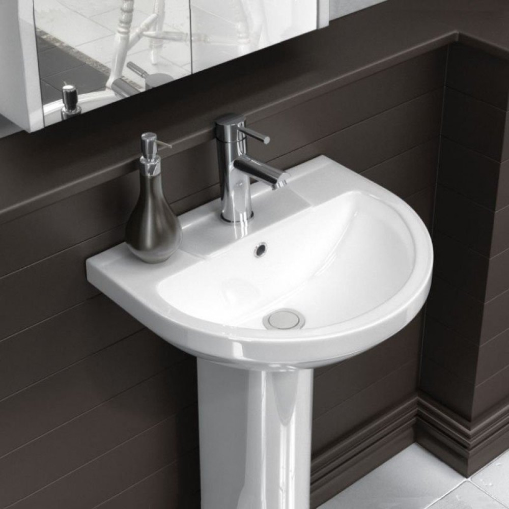 Harmony 4 Piece Bathroom Suite - Toilet & 500mm 1TH Basin with Pedestal