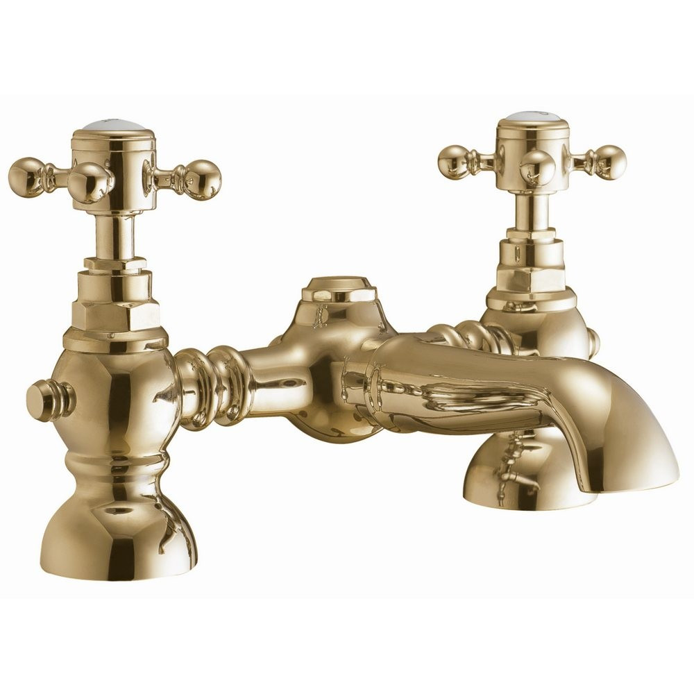 Harrogate Brushed Brass Bath Filler (1)