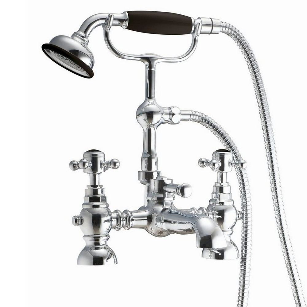 Harrogate Chrome & Black Bath Shower Mixer (1)