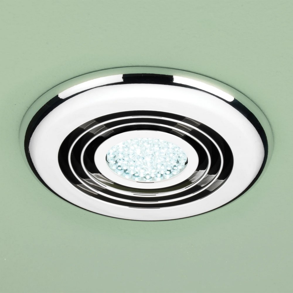 HIB Cyclone Chrome Inline Fan With Cool White LED