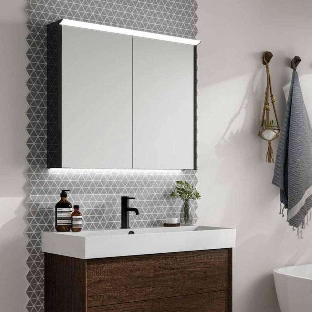 HiB Dusk 80 LED Mirrored Bathroom Cabinet