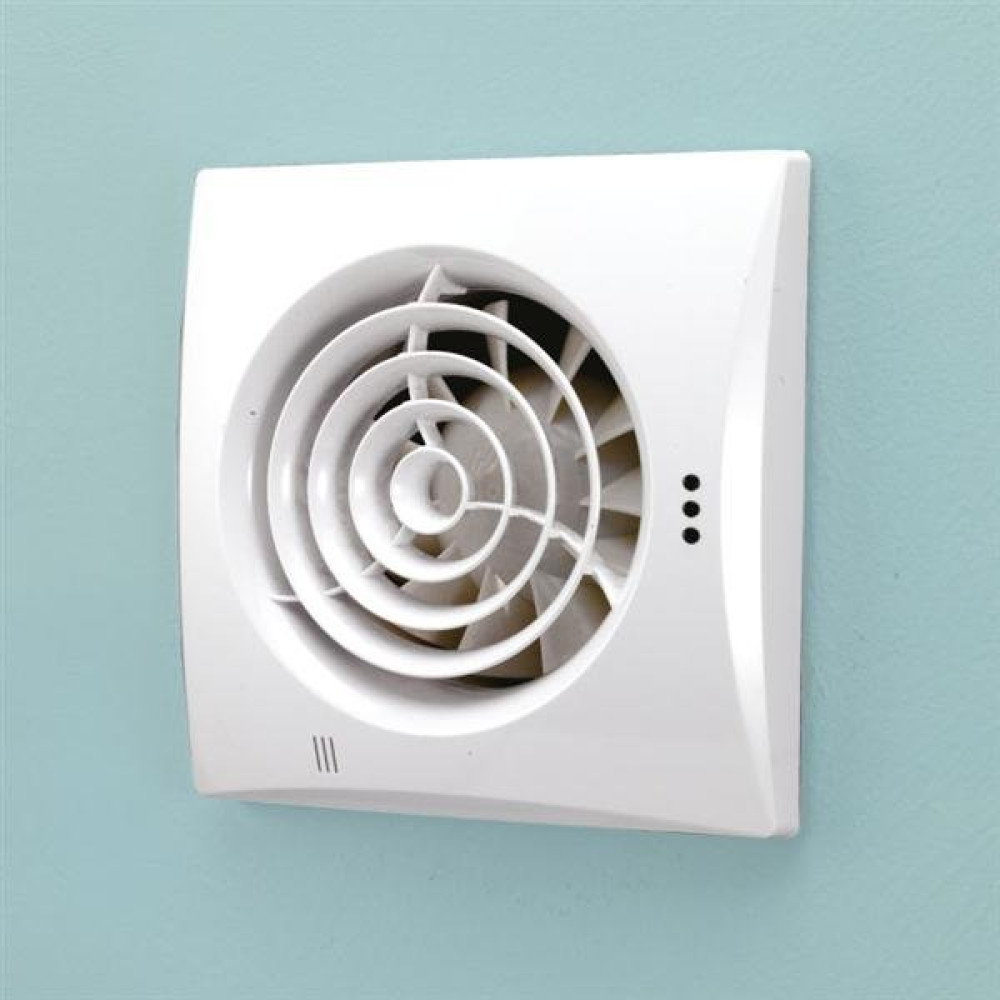 HiB Hush extractor fan in white with timer