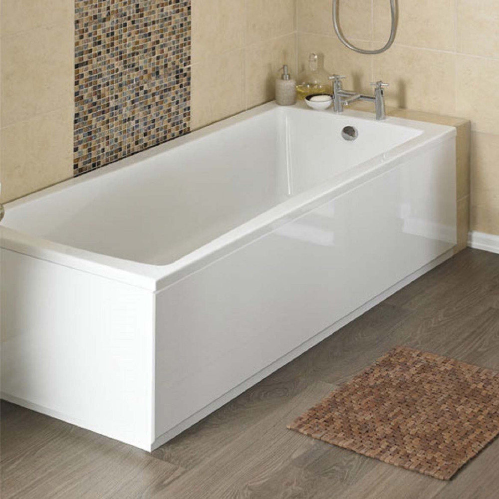High Gloss White 1700mm MDF Bath Front Panel with Adjustable Plinth