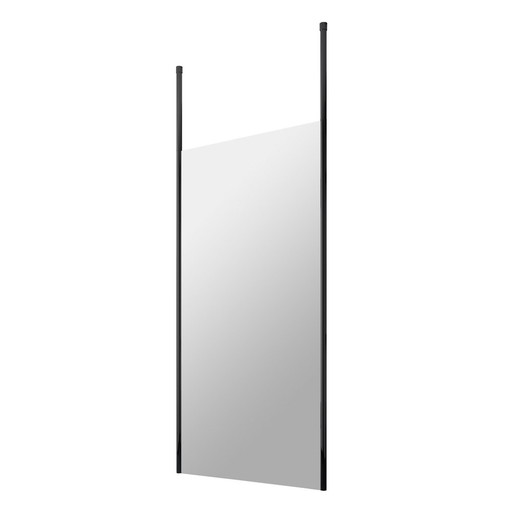 Hudson Reed 1000mm Freestanding Black Wetroom Screen with Two Ceiling Posts (1)