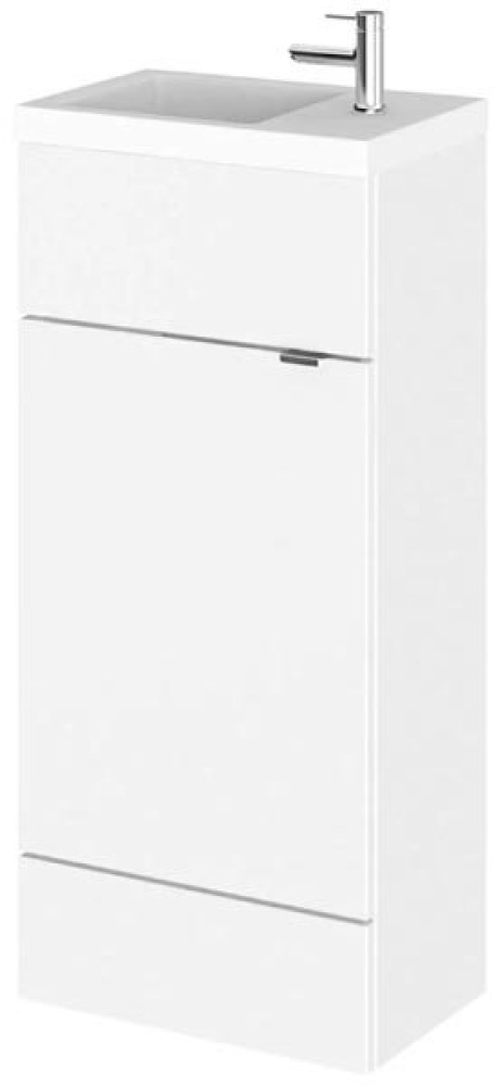 Hudson Reed Fusion 400mm Slimline Vanity Unit & Basin - Gloss White
