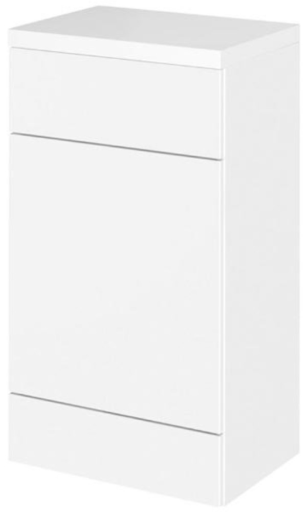 Hudson Reed Fusion 500mm Floor Standing WC Unit & Top - Gloss White