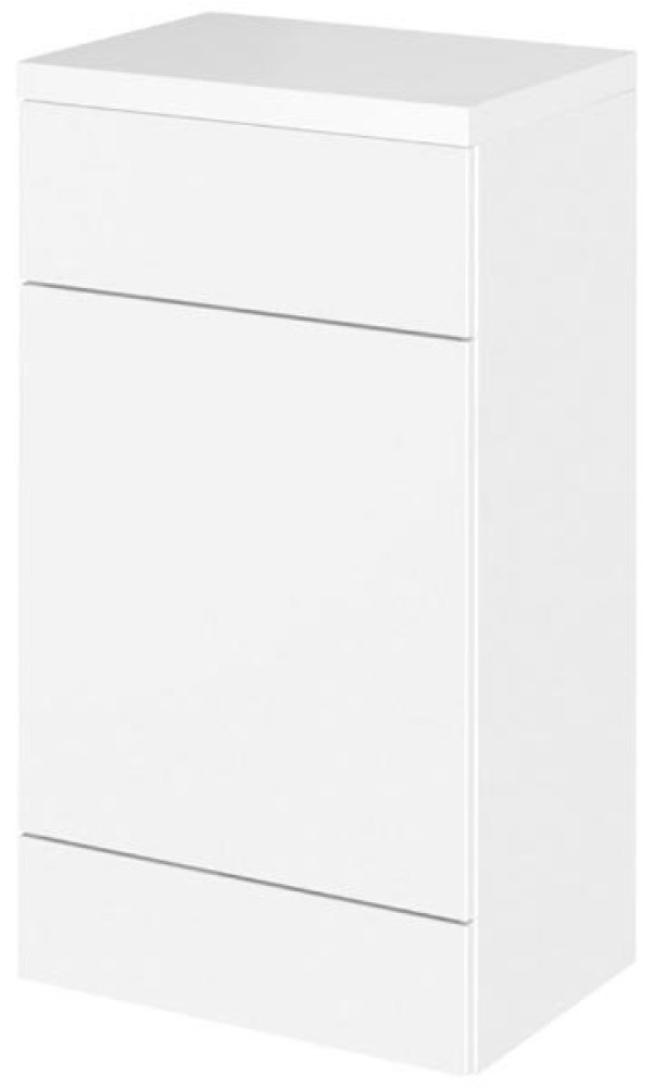 Hudson Reed Fusion 500mm Floor Standing WC Unit & Top - Gloss White