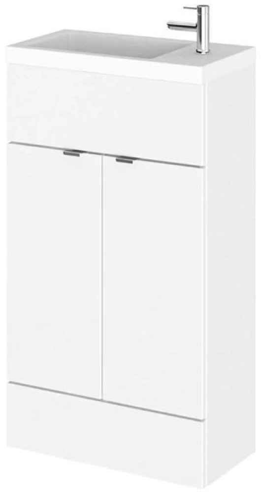 Hudson Reed Fusion 500mm Slimline Vanity Unit & Basin - Gloss White