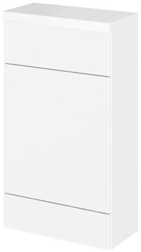 Hudson Reed Fusion 500mm Slimline WC Unit & Top - Gloss White