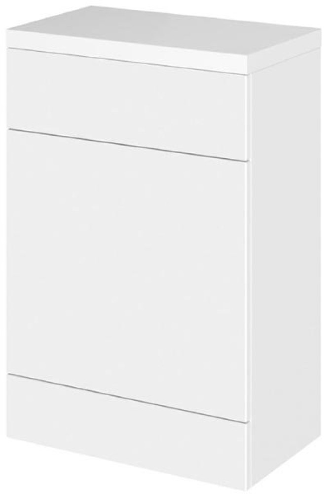 Hudson Reed Fusion 600mm Floor Standing WC Unit & Top - Gloss White