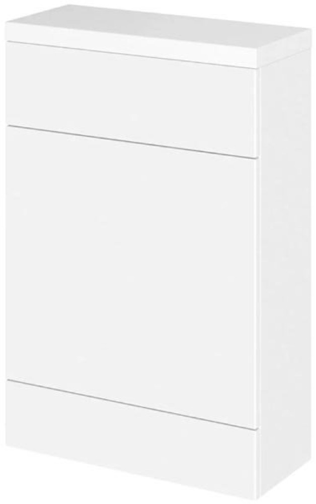 Hudson Reed Fusion 600mm Slimline WC Unit & Top - Gloss White