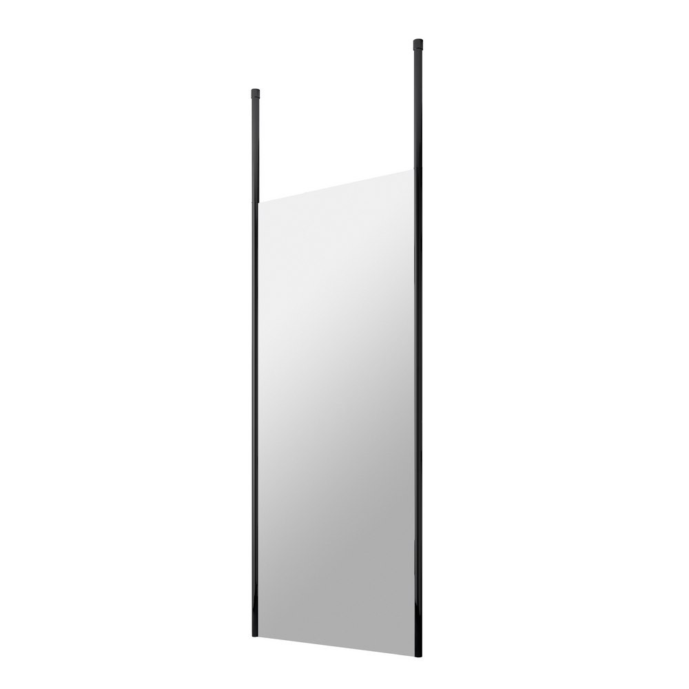 Hudson Reed 700mm Freestanding Black Wetroom Screen with Two Ceiling Posts (1)