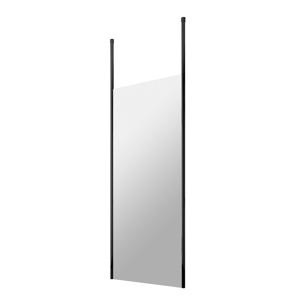 Hudson Reed 700mm Freestanding Black Wetroom Screen with Two Ceiling Posts