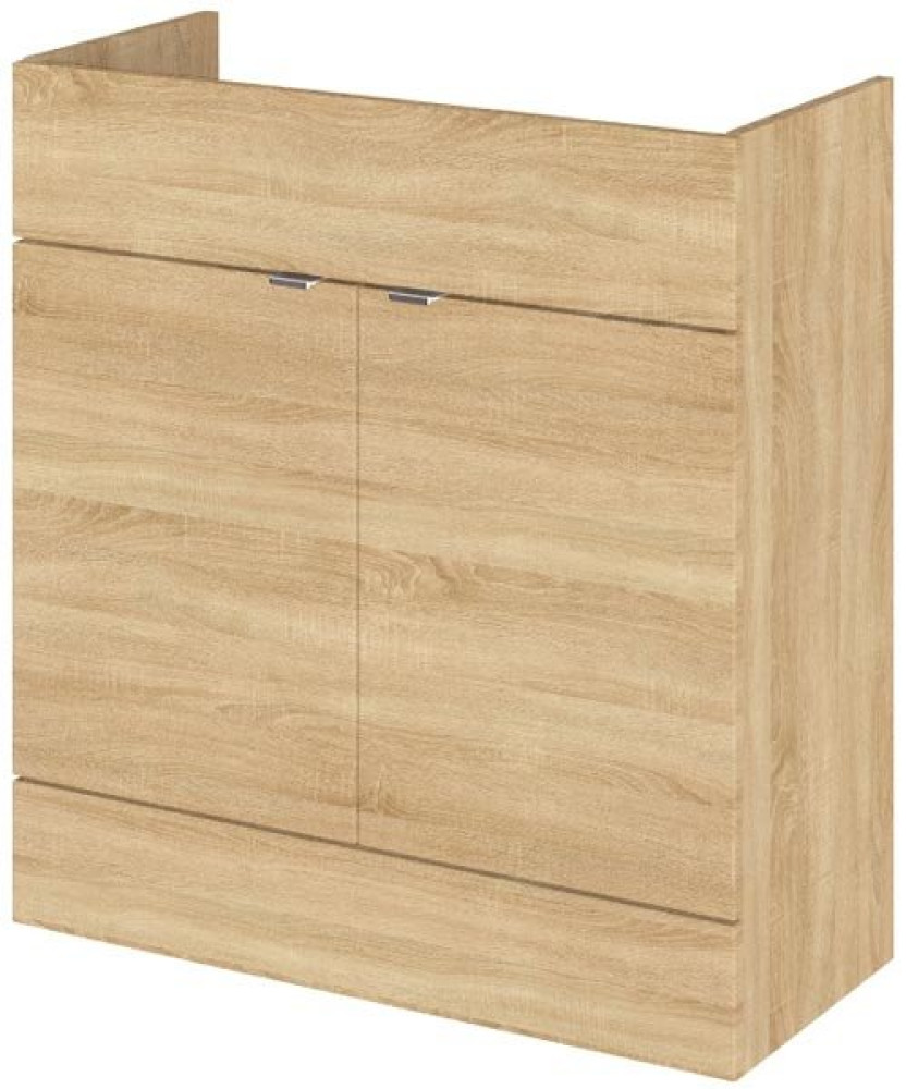 Hudson Reed Fusion 800mm Single Fitted Vanity Unit - Natural Oak