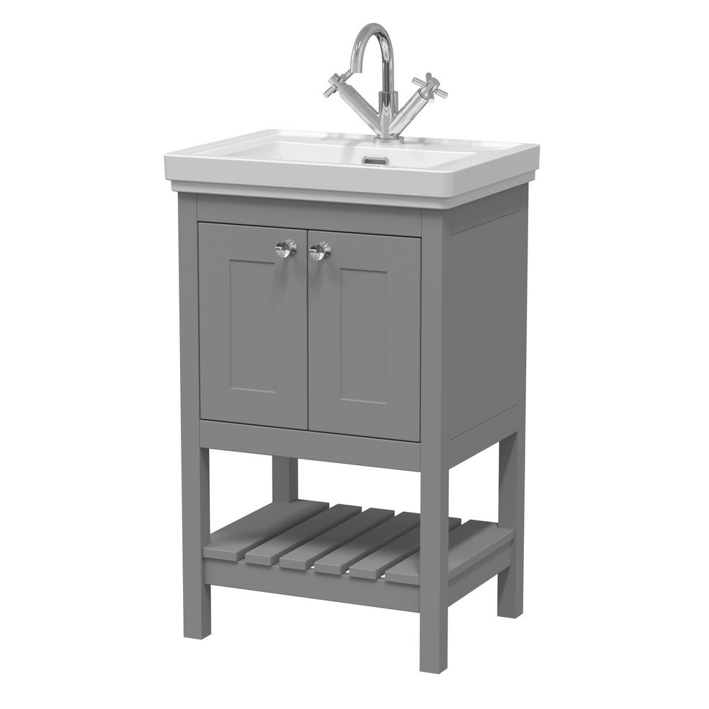 Hudson Reed Bexley 500mm Cool Grey Vanity Unit with Basin (1)