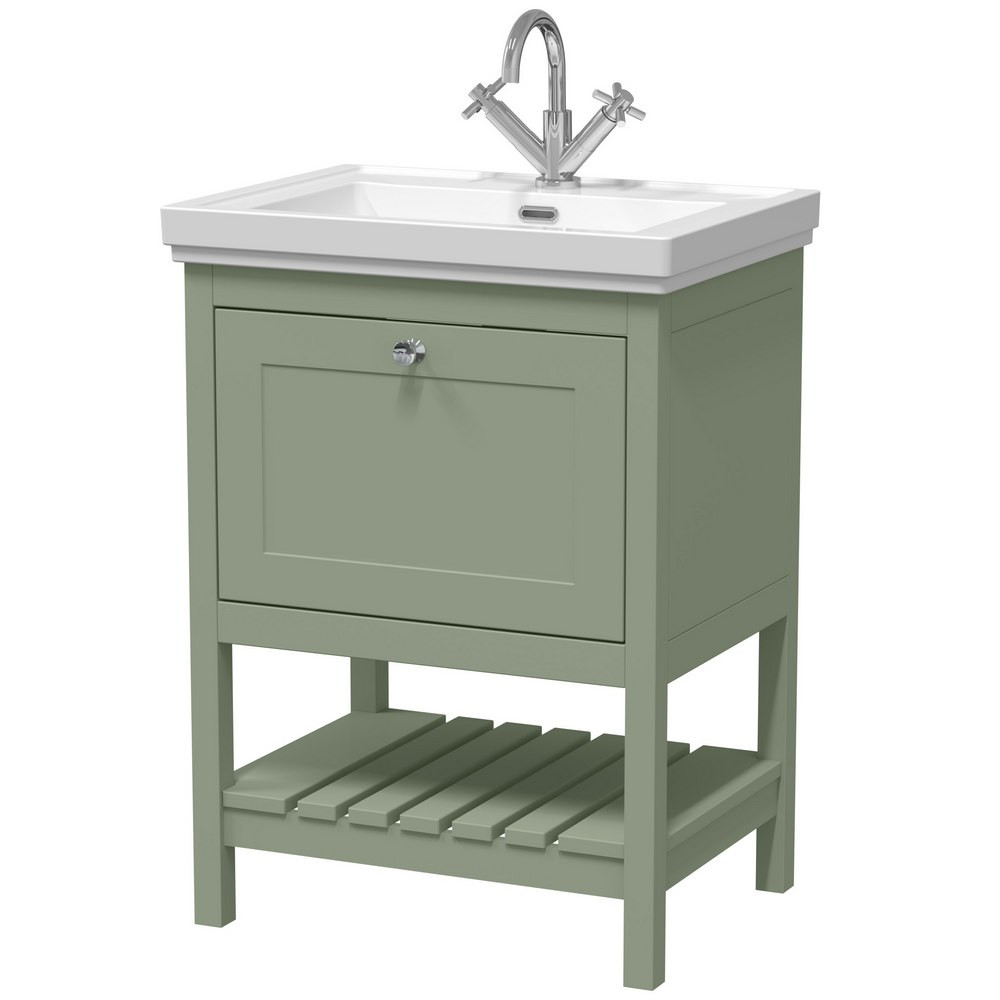 Hudson Reed Bexley 600mm Fern Green Vanity Unit with Basin