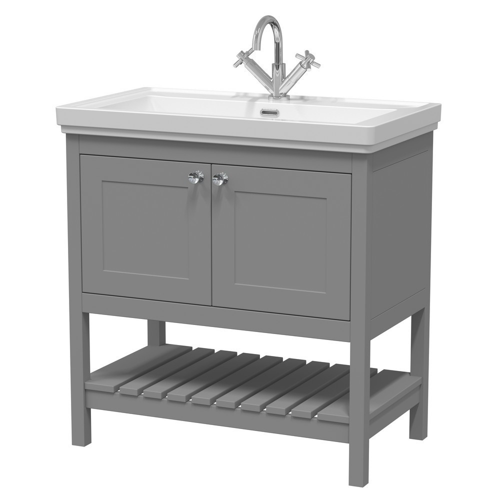 Hudson Reed Bexley 800mm Cool Grey Vanity Unit with Basin (1)