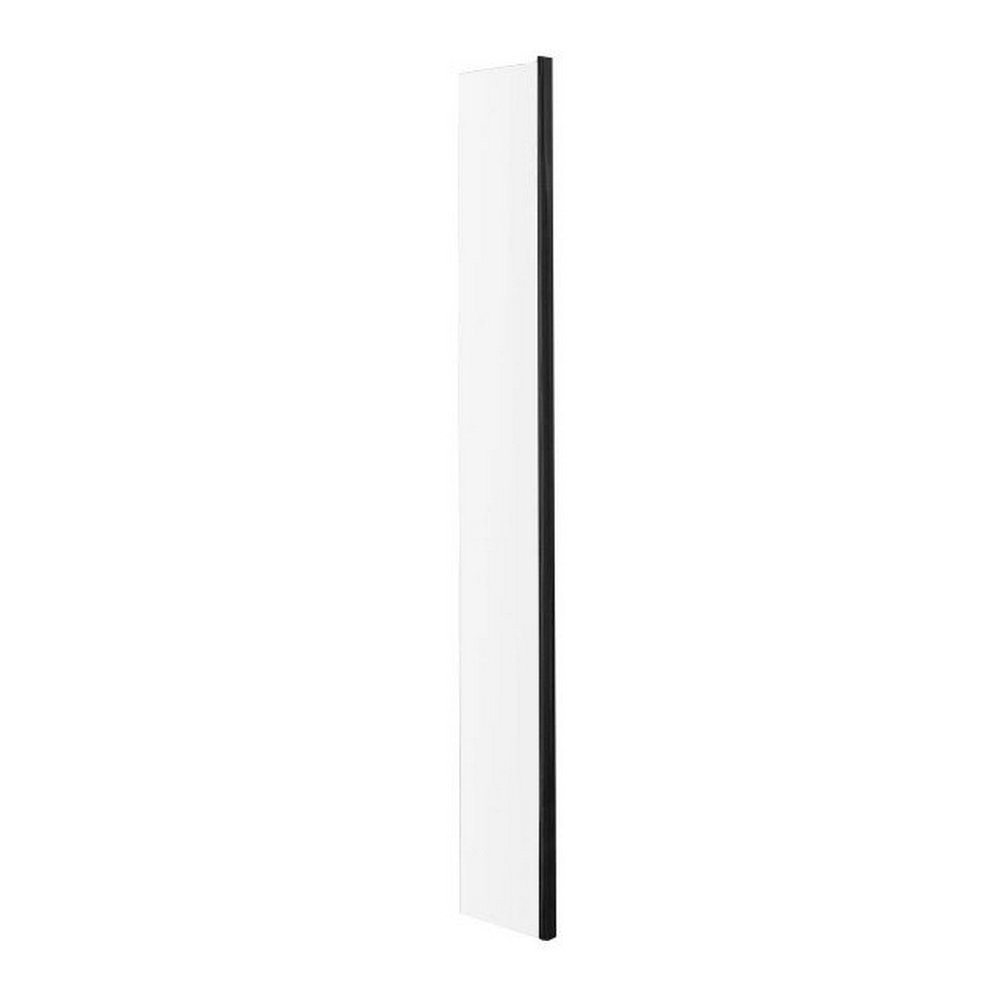 Hudson Reed Black 215mm Wetroom Return Screen