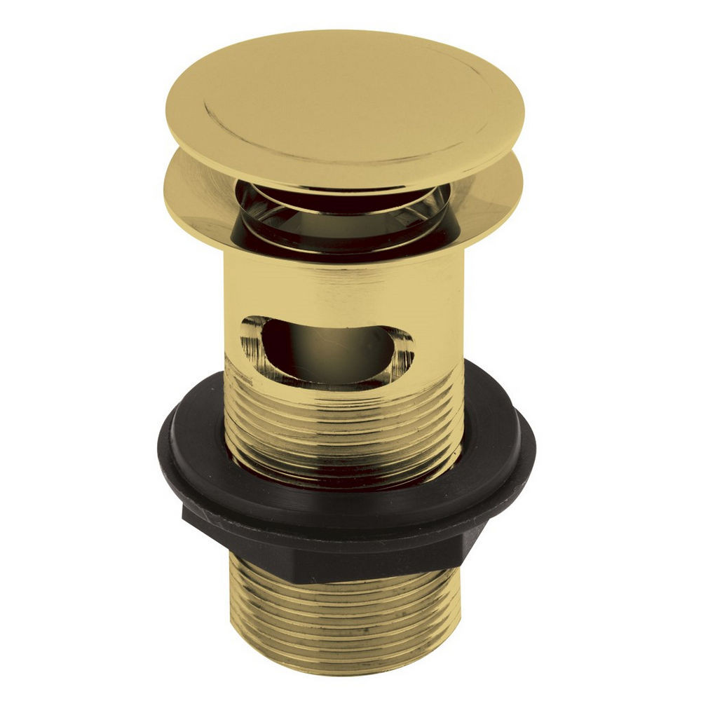 Hudson Reed Brushed Brass Push Button Basin Waste