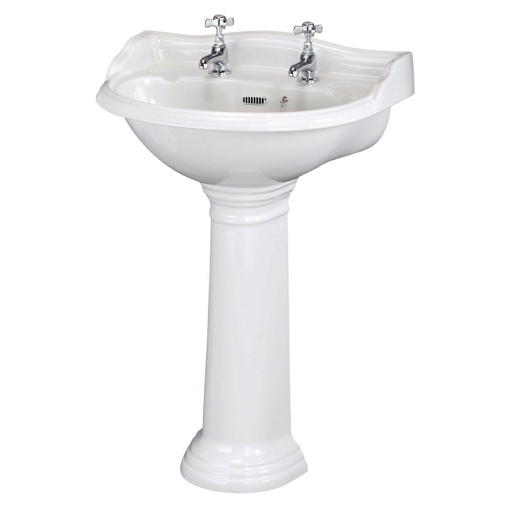 Hudson Reed Chancery 500mm 2TH Basin & Pedestal