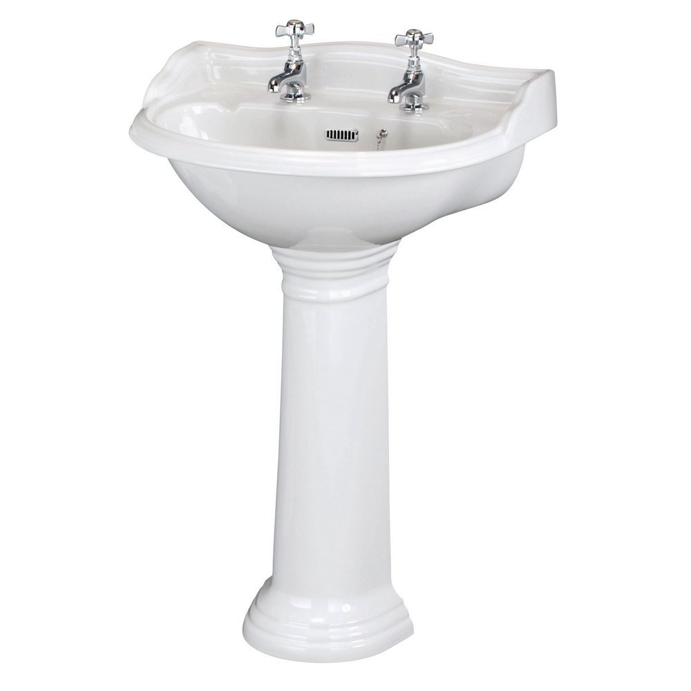 Hudson Reed Chancery 600mm 2TH Basin & Pedestal