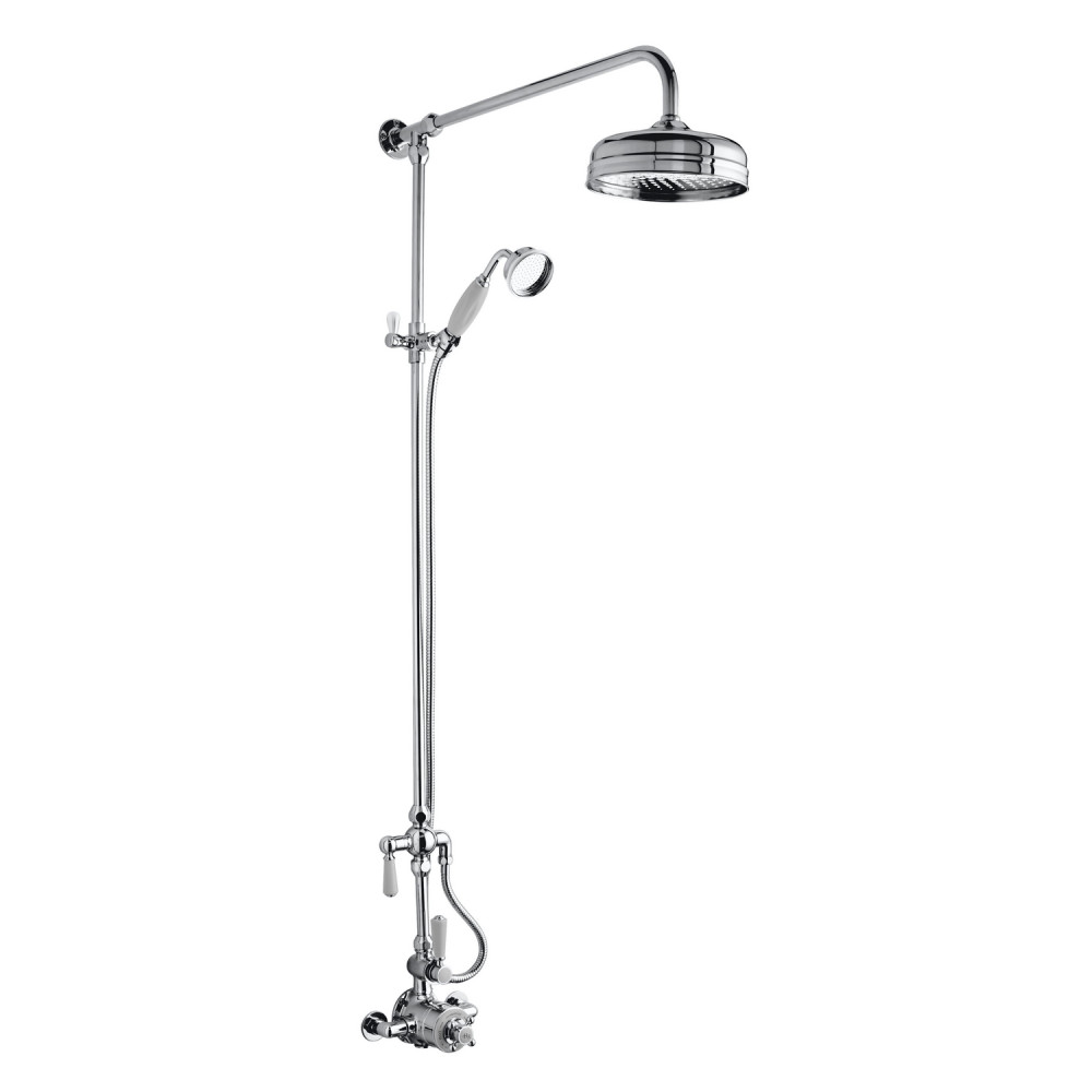 Hudson Reed Chrome Traditional Shower Valve with Head and Handset