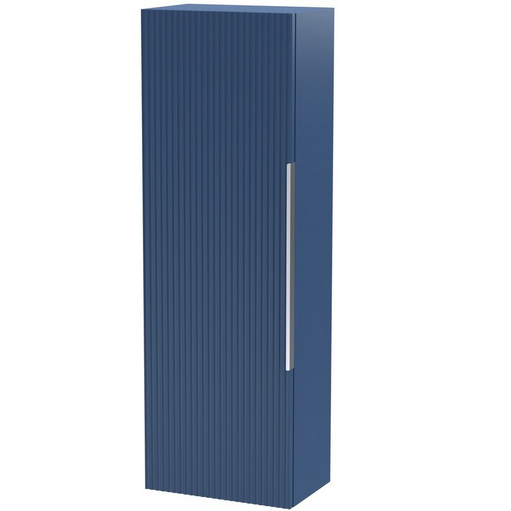Hudson Reed Fluted 400mm Tall Unit Satin Blue
