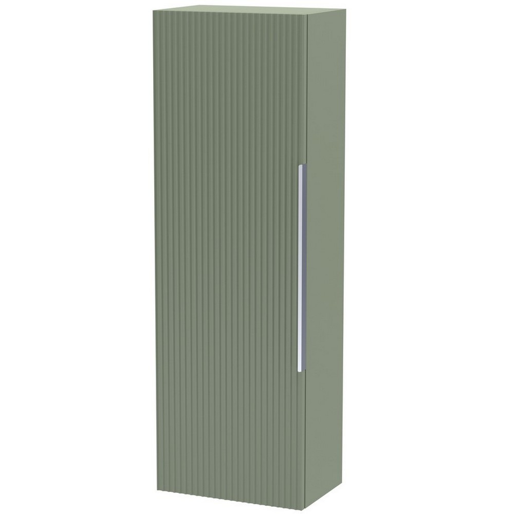 Hudson Reed Fluted 400mm Tall Unit Satin Green