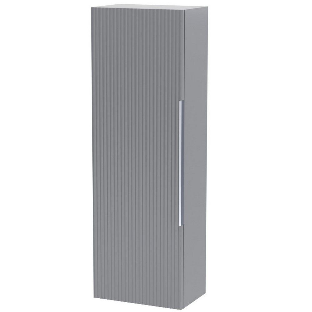 Hudson Reed Fluted 400mm Tall Unit Satin Grey