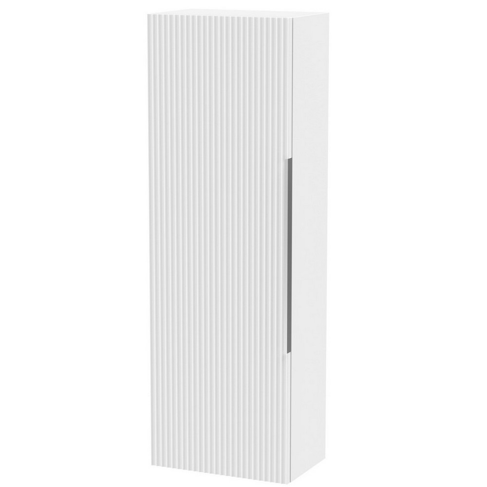 Hudson Reed Fluted 400mm Tall Unit Satin White