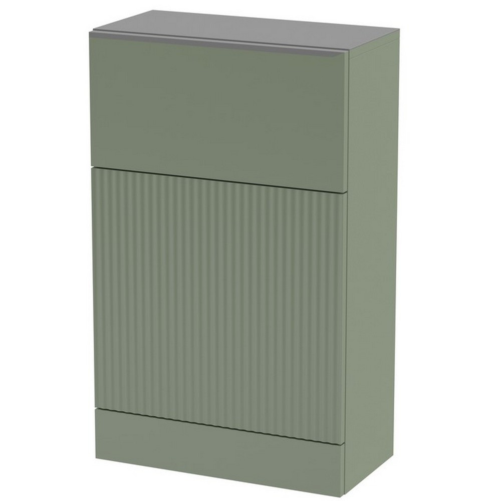 Hudson Reed Fluted 500mm WC Unit Satin Green
