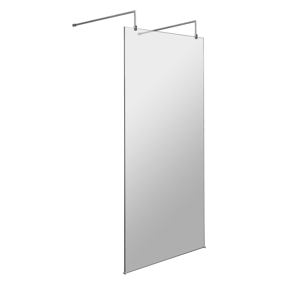 Hudson Reed Freestanding Wetroom Screen with Double Support Arms 900mm
