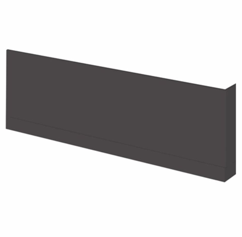 Hudson Reed Fusion 1700mm Bath Panel & Plinth in Gloss Grey