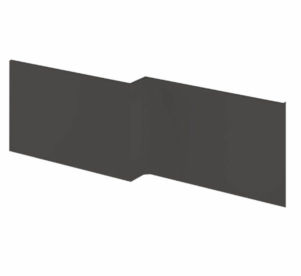 Hudson Reed Fusion 1700mm Square Shower Bath Panel in Gloss Grey